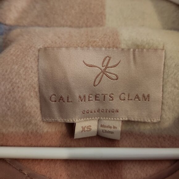 Gal Meets Glam Pink Plaid Annelise Coat - Picture 2 of 5